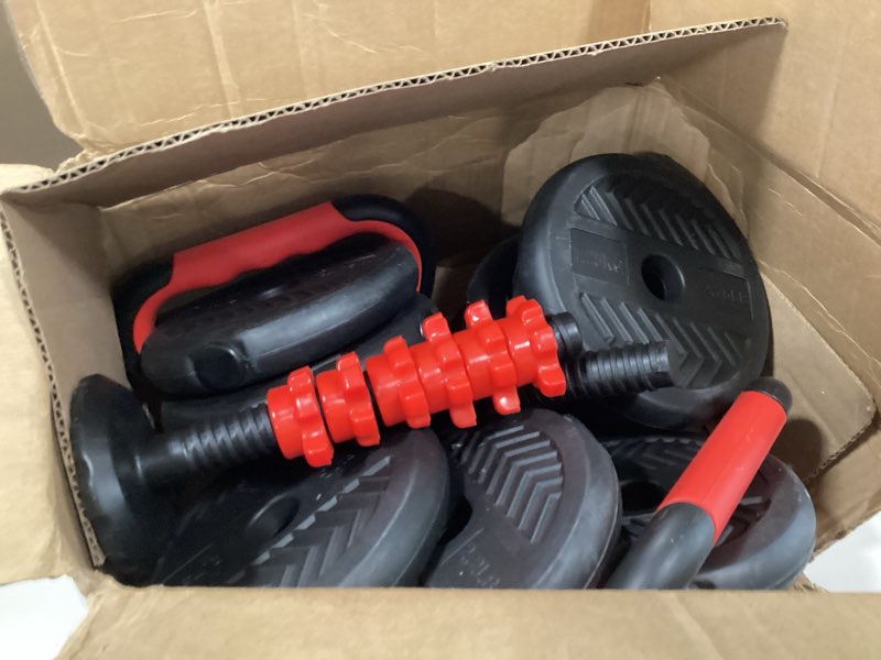 Condition photo showing Good Condition for Adjustable Weights Dumbbells Set, Free Weights Workout Equipment Used as Barbell/Kettlebells/Push up