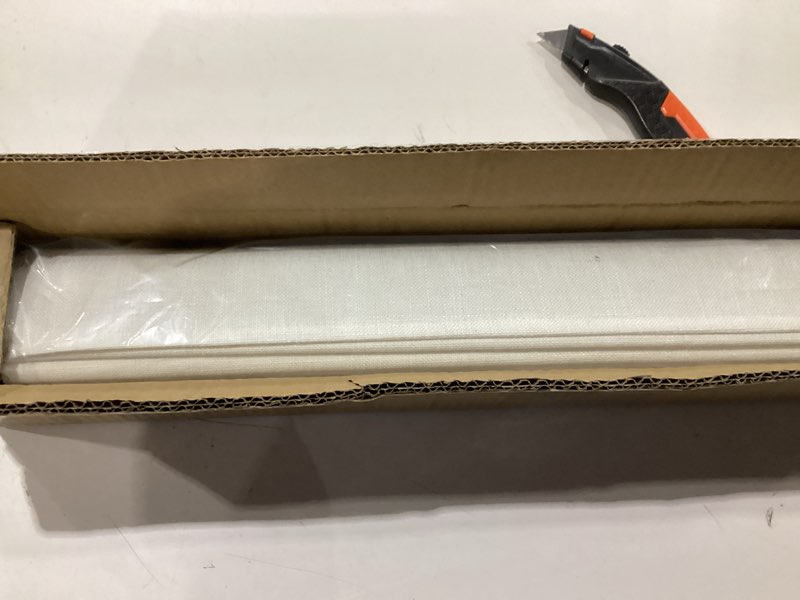 Condition photo showing New/Like New for LazBlinds No Tools No Drill Cordless Roman Shades for Windows, Blackout Thermal Insulated UV Blocking Window Blinds, Lightweight Fabric Blinds for Indoor Windows, 22" W x 60" H, Blackout - White White 22" W x 60" H