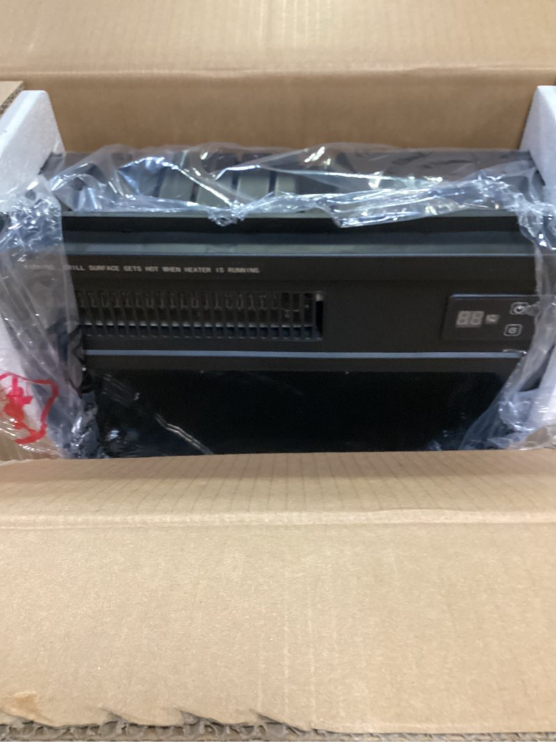  Only fireplace—FansaFurn Corner TV Stands with 18'' Fireplace, Media Console Table with Adjustable Shelves & Acryli