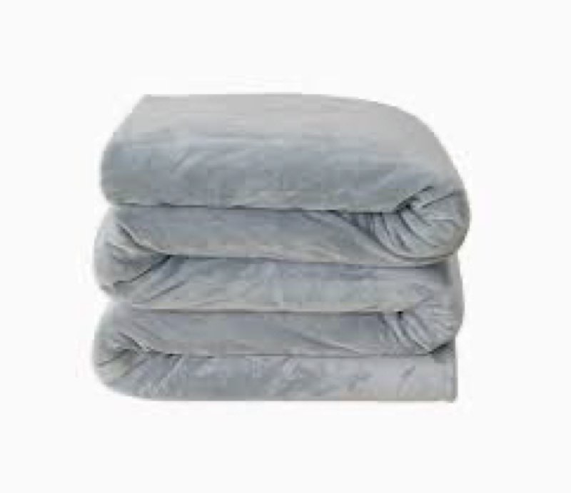 hiseeme weighted blanket (60" x 80", 23 lbs, light grey) crystal velvet queen size for adults dual s