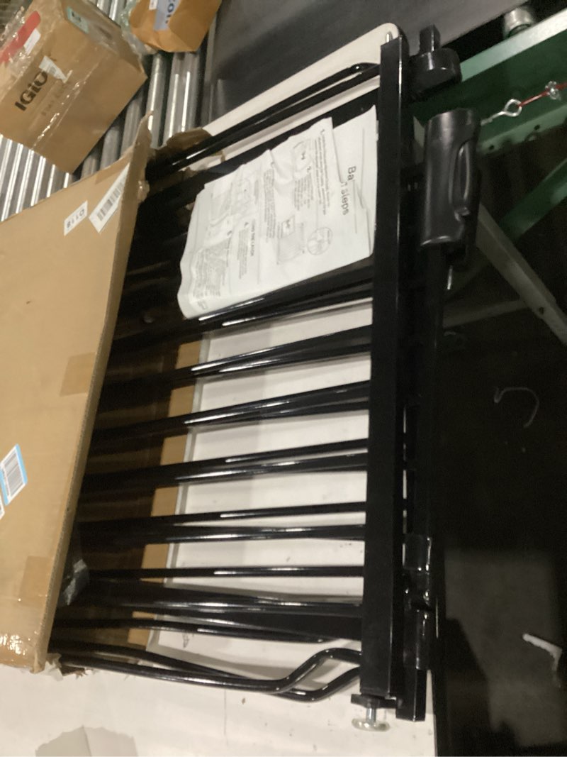 Condition photo showing Good Condition for 30" Tall Extra Wide Baby Gate for Doorways Stairs Large Long Dog Gates Pressure Mounted Indoor Safety Gates Walk Through Toddler Child Gates for Kids or Pets (Black, 76.38-86.3"/194-219cm) 76.38-86.3 Inch Black