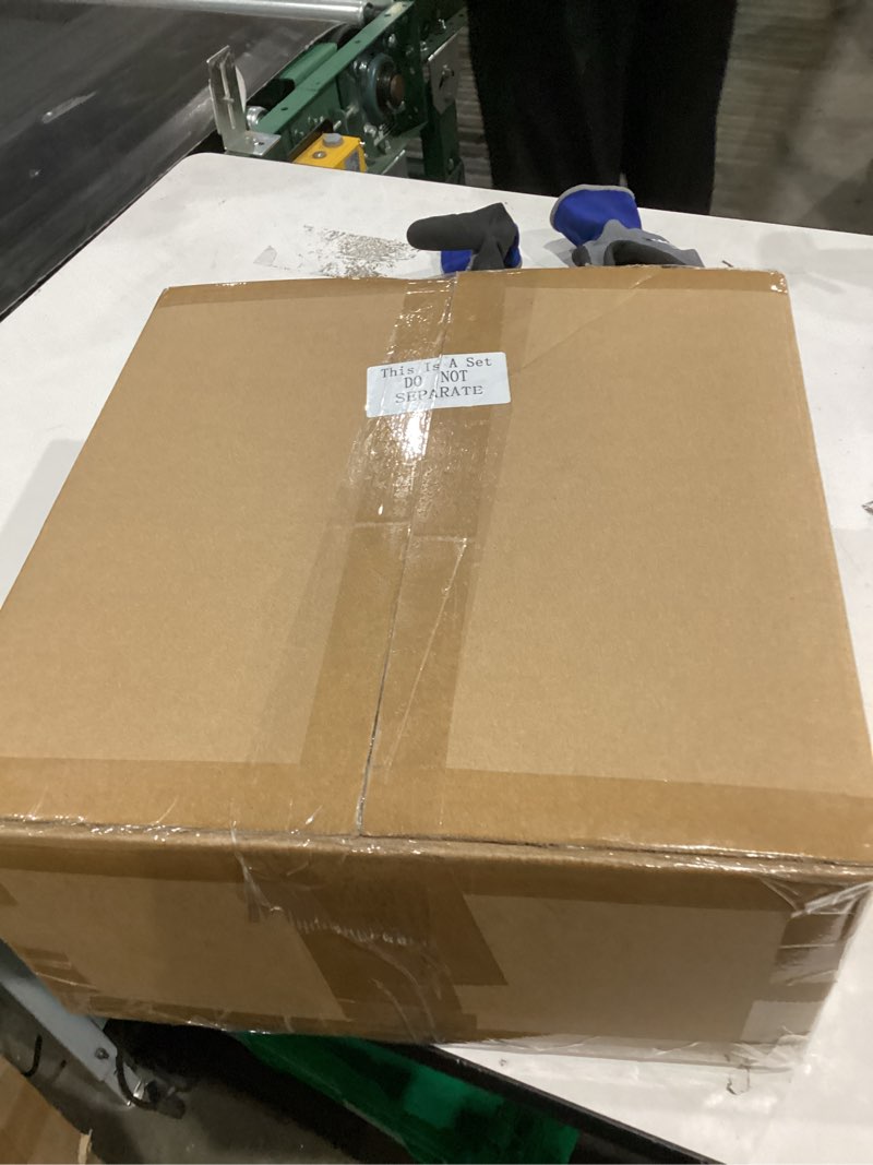 Condition photo showing New/Like New for Leinuosen 7 Pcs Large Buffet Risers Set 6" to 12" Acrylic Display Box Catering Dessert Table Riser Food Display Decorative Stand with Hollow Bottom for Catering Supplies(Black, Square) Black 6" to 12" Square