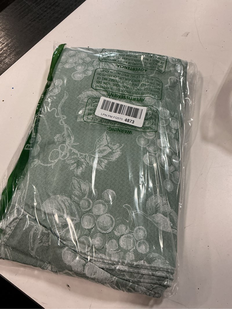 Condition photo showing Good Condition for Lintex Home Bargains Plus 60 x 104 Inch Rectangle Vinyl Tablecloth with Flannel Backing, Traditional