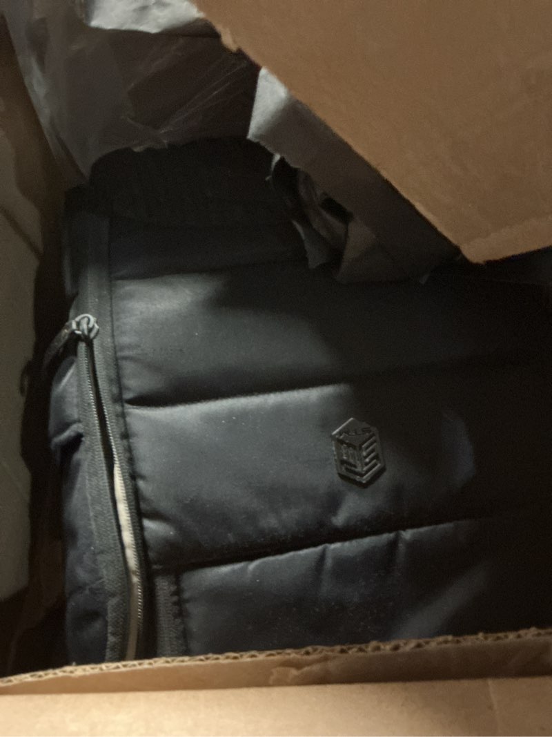 Condition photo showing As Is for stm dux 30l backpack - rugged, comfortable, innovative, versatile, stylish, 360 degree protective backpack for men & women, fits up to a 17" laptop plus a tablet sleeve - black black 30l