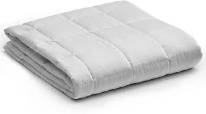 YnM Weighted Blanket,Heavy 100 Percent Oeko-Tex Certified Cotton Material(Light Grey, 80''x87'' 30lb