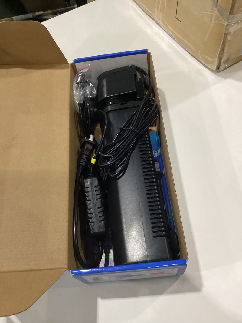 Condition photo showing New/Like New for aquarium filter for 40-150 gallon tank, u-v fish tank green clean machine submersible powerful pump canister filter 400gph for pond turtle tank saltwater freshwater crystal clear green killing ctuv-h8f(for 40-150 gallon) black