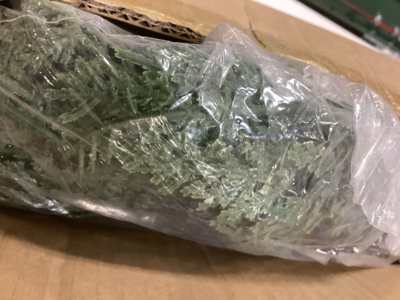 Condition photo showing New/Like New for Christmas Cedar Garland Realistic with Lights - Cypress Decorations 12ft for Mantle Lighted Faux Pine Garlands for Xmas Home Decoration Indoor Stairs Railing Fireplace 12 Ft Outdoor Prelit Door Decor 12 Ft 1