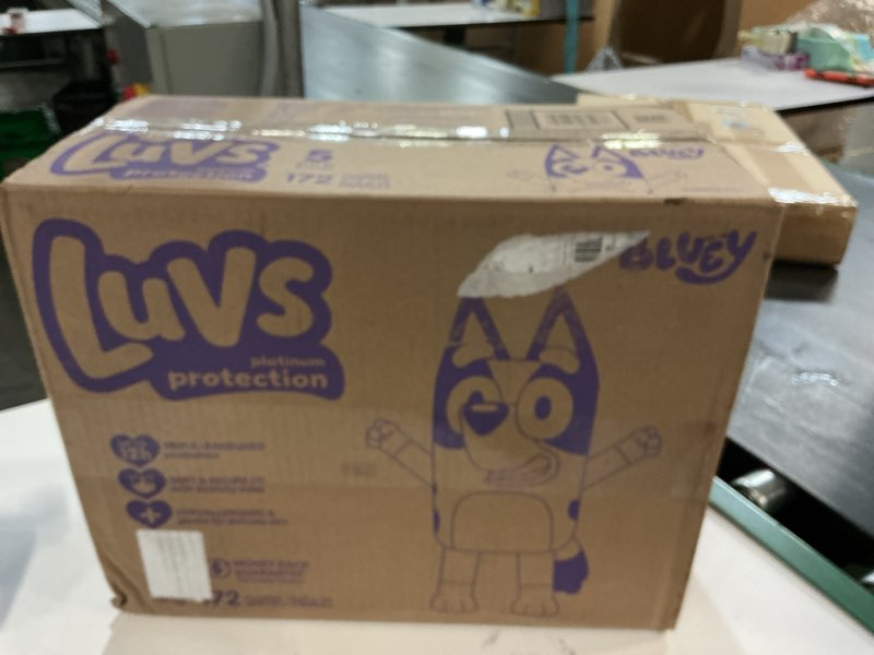 Condition photo showing New/Like New for Luvs Diapers - Size 5, 172 Count, Bluey Platinum Protection Baby Diaper Size 5 172