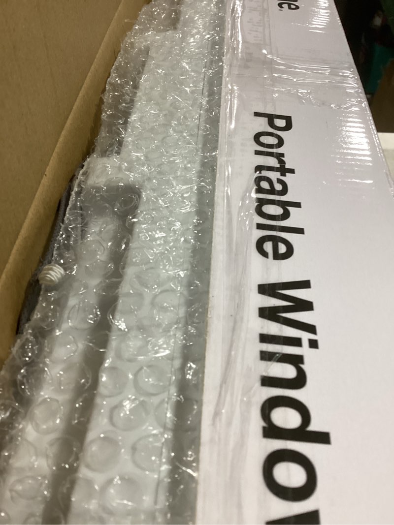 Condition photo showing Good Condition for Comfort Zone Twin Window Fan with Reversible Airflow Control, 9 inch, Auto-Locking Expanders, 2 Speed Fan, Dual Fan, Exhaust, Airflow 9.84 ft/sec, Ideal for Home, Kitchen, Bedroom & Office, CZ319WT White 9"