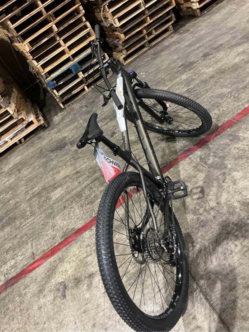 Condition photo showing As Is for schwinn 29 inch, axum comp, adult unisex, mountain bike, large frame, black
