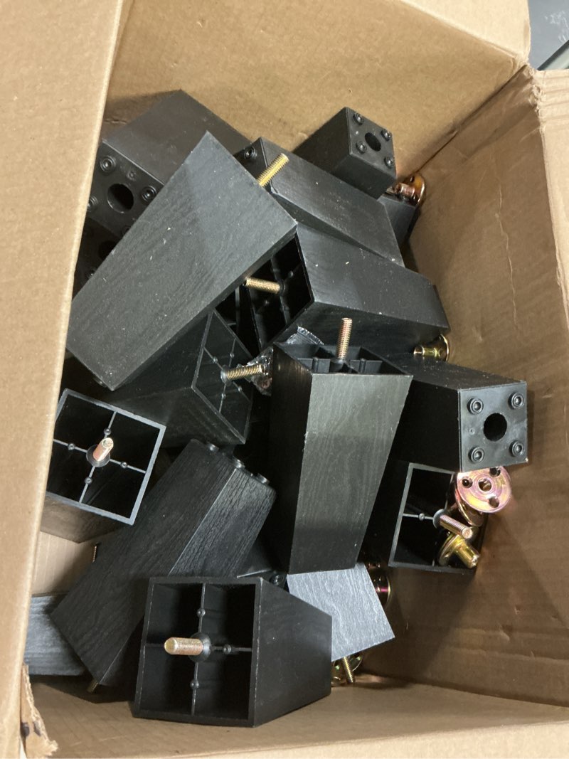 Condition photo showing Good Condition for TURSTIN 24 Pieces 5.7" Plastic Furniture Legs Replacement Couch Legs Square Tapered Sofa Leg Mid-Century Modern Furniture Feet for Armchairs Couch Bed Coffee Table Dresser 24 5.7 Inches