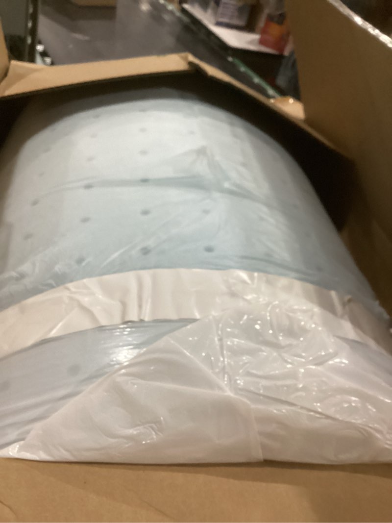 Condition photo showing As Is for Best Price Mattress 3 Inch Ventilated Memory Foam Mattress Topper, Cooling Gel Infusion, CertiPUR-US Certified, Dorm Essentials, Full Full 3 Inch