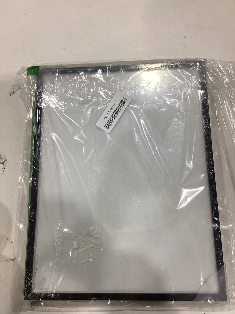 Condition photo showing As Is for Natural Homi 10x13 Aluminum Metal Picture Frame,Tempered Glass Black Photo Frame 10x13 for Family Photo,Posters,Art,Document to Wall Mount Horizontally or Vertically 10x13 Black