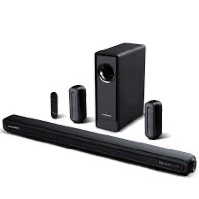 5.1 CH Surround Sound Bar with Dolby Audio, Sound Bars for TV, Wireless Subwoofer & Rear Speaker, Do