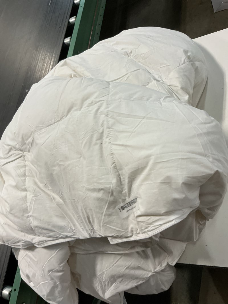 Condition photo showing Good Condition for cosybay king size feather down fiber comforter - all season white duvet insert - luxury medium warmth hotel bedding comforter,100% cotton cover-king, 106 x 90 inch white/all season king