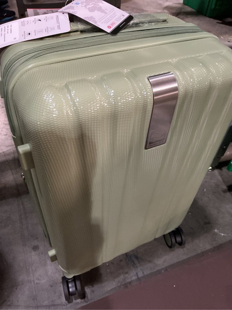 Condition photo showing Good Condition for hanke upgrade carry on luggage airline approved, 20'' lightweight hardside suitcase pc hardshell luggage with spinner wheels & tsa lock,carry-on 20-inch(bamboo green)