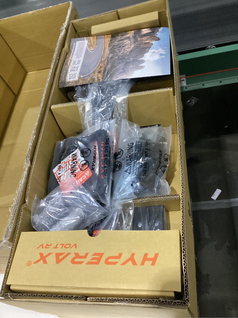 Condition photo showing New/Like New for HYPERAX Volt RV -Hitch Mounted E Bike Rack Carrier for RV, Camper, Trailer, Toad with 2 inch Class 3 or Higher Hitch- Fits Up to 2x70lbs EBike MTB Gravel Road Bike with Up to 5-inch Fat Tire