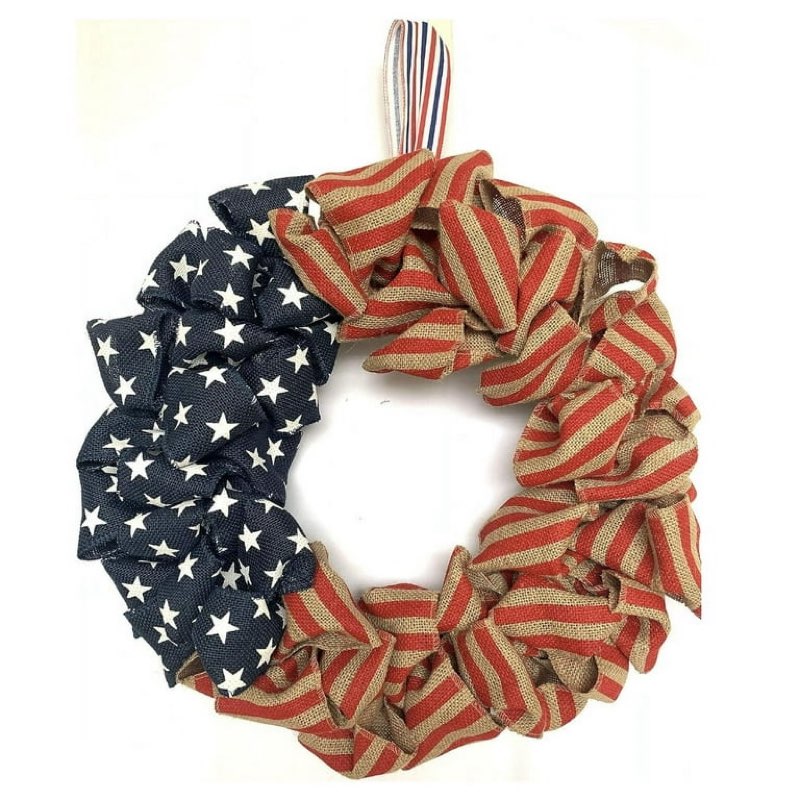 laimis 24 Inch Patriotic Front Door Wreath - Perfect for 4th of July and Memorial Day Celebrations