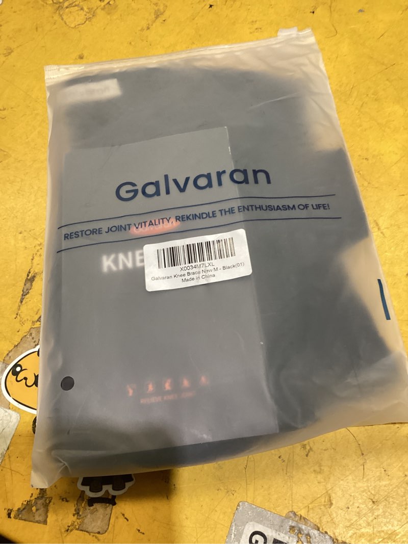Condition photo showing Good Condition for galvaran knee brace with side stabilizers for meniscal tear knee pain acl mcl arthritis injuries recovery, breathable adjustable knee support for men and women black medium