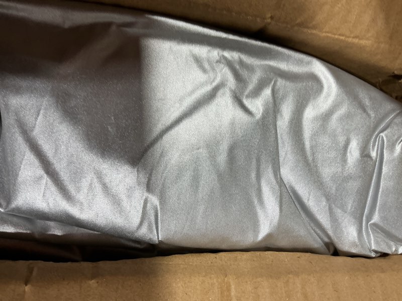 Condition photo showing Good Condition for 8x8 slant leg canopy replacement top, 300d oxford waterproof | replacement top, 8x8 ft slant-leg only. 300d oxford, silver coating, 99% uv block. velcro straps, reinforced corners silver white 8*8ft