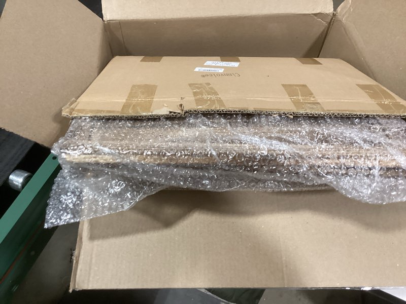 Condition photo showing Good Condition for 40" Wood Christmas Tree Collar, XL Hexagon Xmas Bottom Cover, Rustic Vintage Skirt for 7.5-11 ft Christmas Tree, Wooden Xmas Oversized Holiday Decor for Home Festive Party(Brown,Cute) Brown Cute