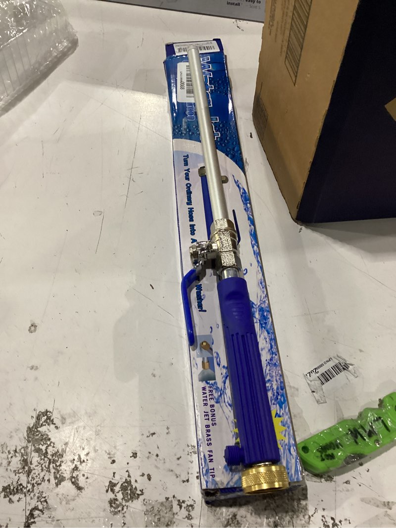 Condition photo showing New/Like New for jet nozzle power washer for garden hose, high pressure hose nozzle | 2026 upgraded with 2 different nozzles and quick connectors, hydro jet washer tools for patio, car, pet, window, black