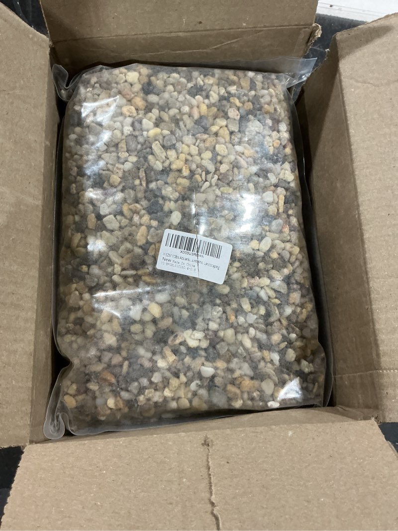 Condition photo showing Good Condition for 10lbs natural river rocks, 1/4" aquarium gravel small rocks for plants pea gravel for fish tank, decorative pebbles for gardening, flower pots, vase fillers, indoor water fountains, landscaping 10 pounds 1/4 inch