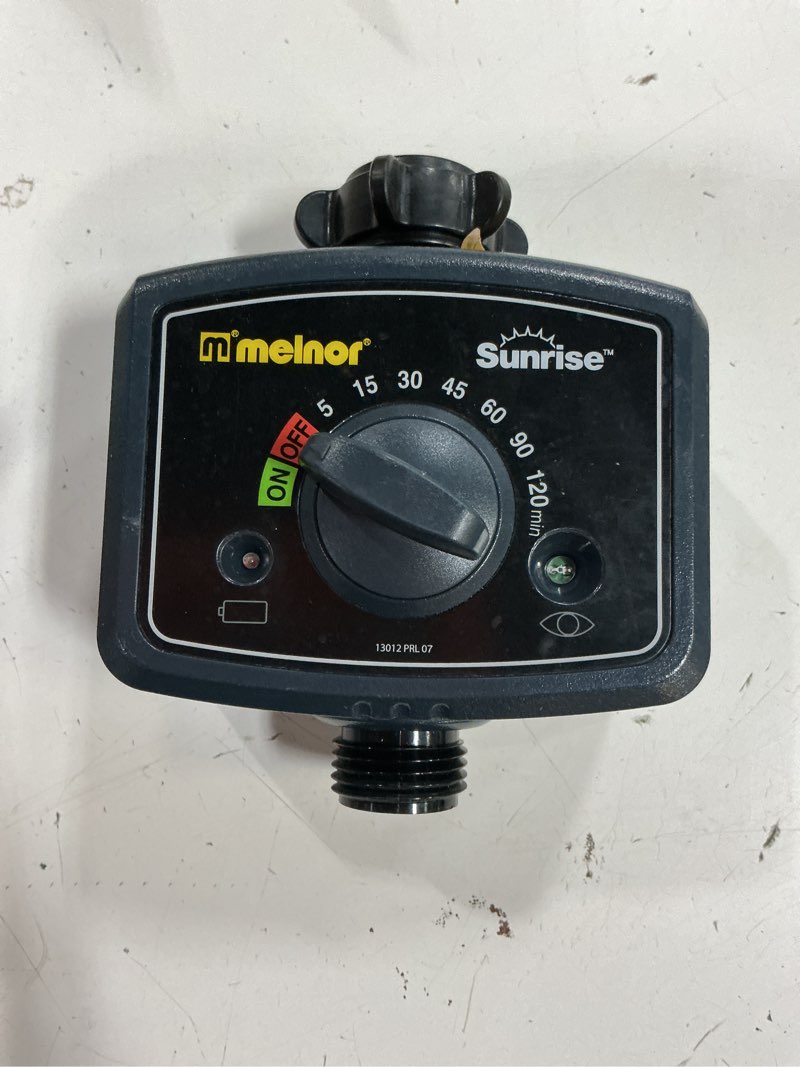 Condition photo showing As Is for melnor 1 output port mechanical hose end timer