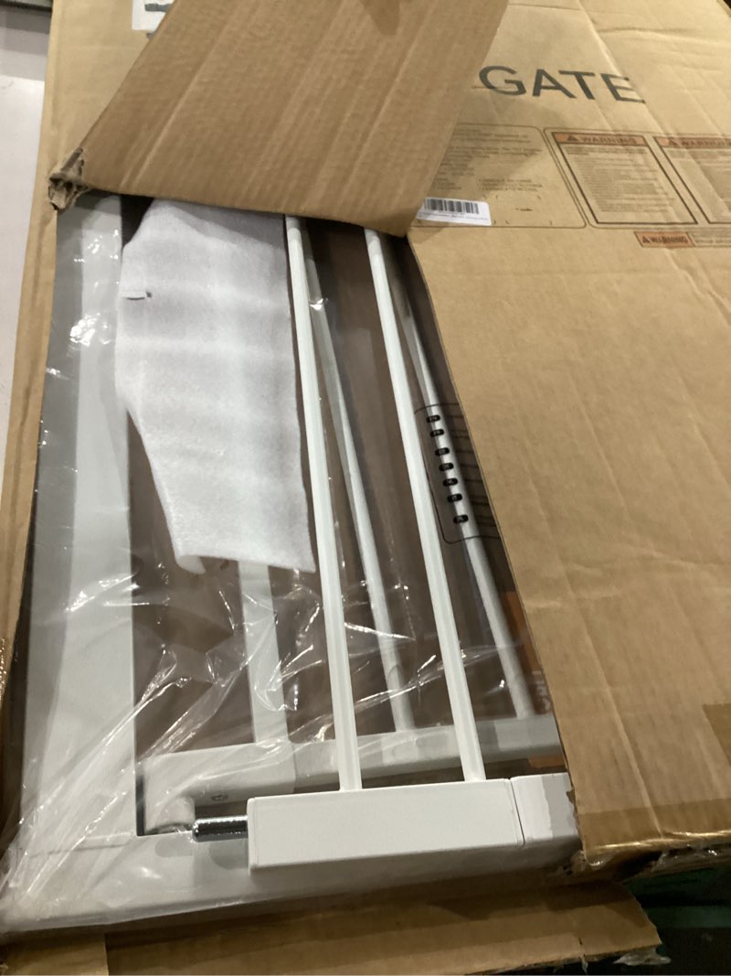 Condition photo showing Good Condition for 43 inch tall safety dog gate adjustable 29.7-45.2 inch extra-wide metal pet gate drill-free pressure-mount installation kit self-closing cat gate for stairwells?doorways?white? white 29.7-45.2''w
