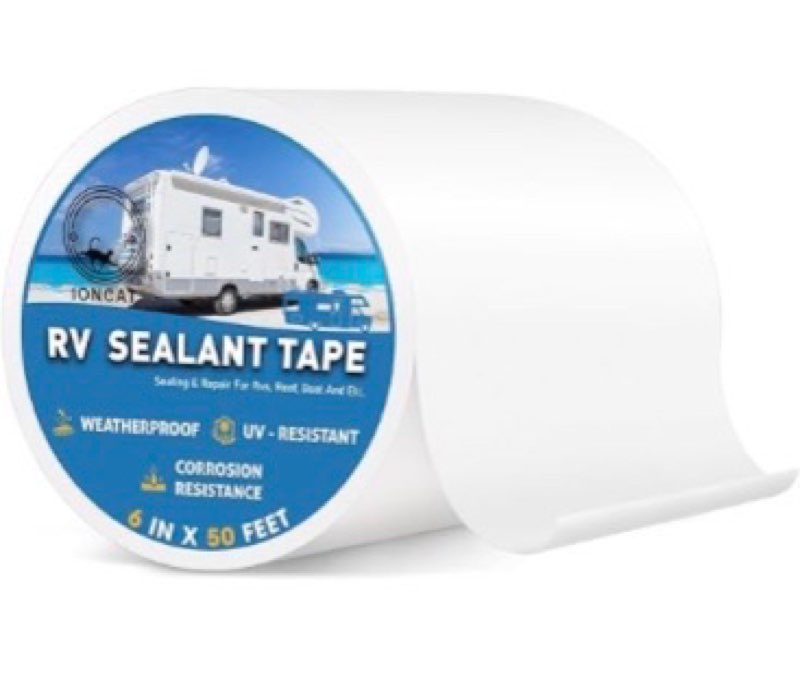 Rvhouse RV Roof Tape 6\\\" x 50 Ft UV Resistant RV Sealant Tape Durable Waterproof and Airtight Adhesiv