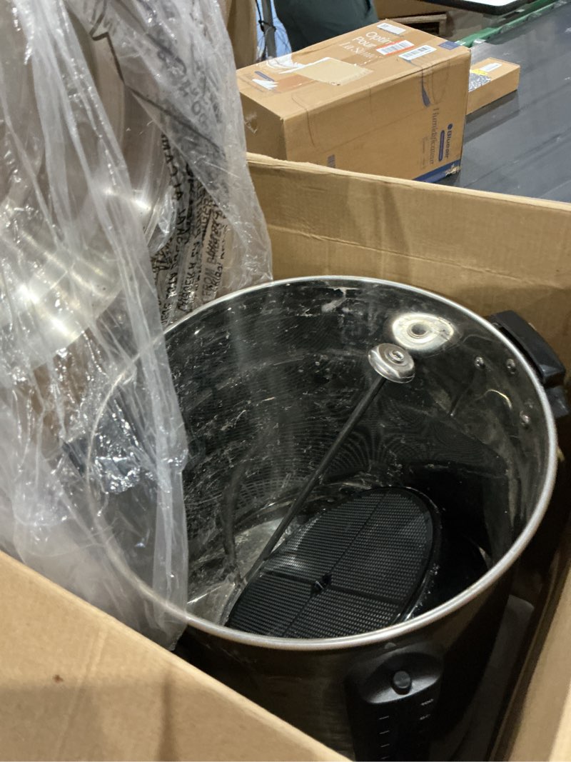 Condition photo showing Good Condition for used homecraft 100-cup coffee urn and hot beverage dispenser with dripless faucet, quick-brewing, stainless steel 100 cup