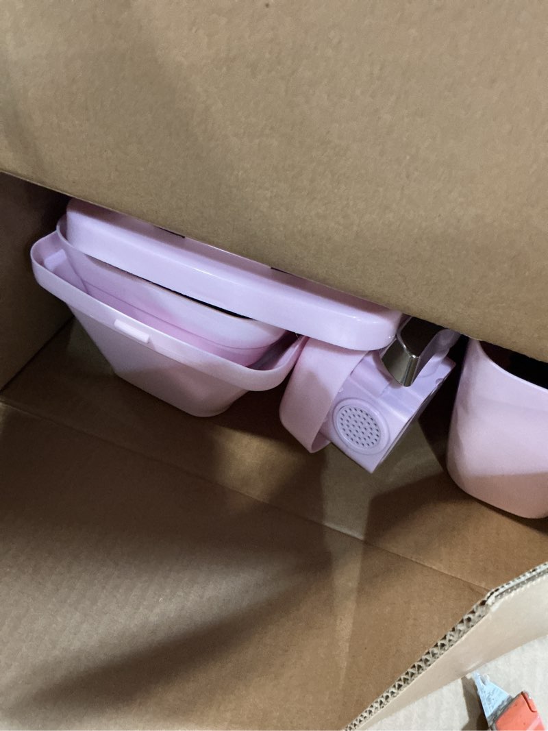 Condition photo showing Good Condition for ingenuity my size potty pro in pink, infant potty training toilet, lifelike flushing sound, for ages 18 months, up to 50 pounds