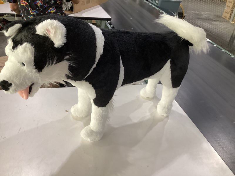 Condition photo showing Good Condition for melissa & doug giant siberian husky - lifelike stuffed animal dog (over 2 feet tall)