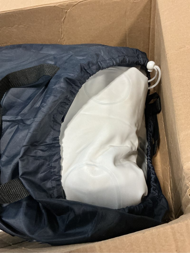 Condition photo showing As Is for yening full size air mattress with built in pump raised double blow up bed inflatable camping airbed electric 18 inch tall