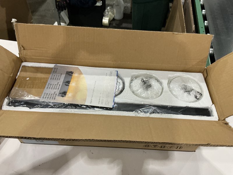 Condition photo showing New/Like New for Espird Bathroom Vanity Light, 3 Light Matte Black Vanity Lights with Clear Glass Shade, 22in Modern Wall Sconces, Bathroom Lighting Fixtures Over Mirror for Living Room Black 3-Light