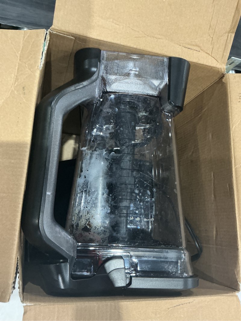 Condition photo showing As Is for ninja professional plus blender | max power smoothie blender, ice cream maker, frozen drink mixer & margarita machine | 3 auto iq™ presets, 1400 w, 72oz total crushing pitcher | dark grey, bn701 72 oz. blender + total crushing pitcher
