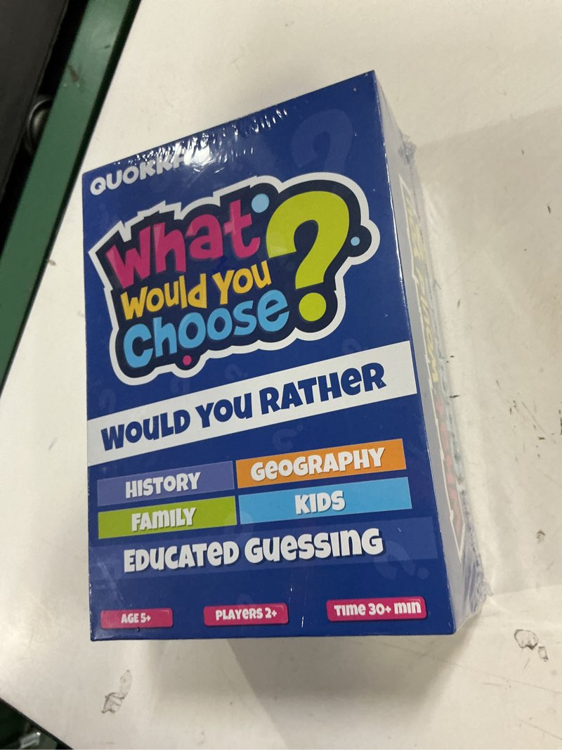 Condition photo showing New/Like New for quokka board games for kids 8-12 – 4 set family games for kids and adults – what would you choose – history, geography, kid, family – do we rather – fun card game for families and teens 7. 4 set 1