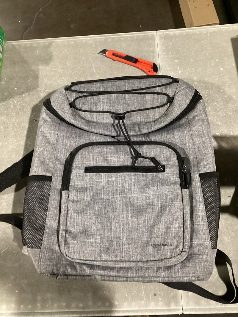 Condition photo showing Good Condition for amazon basics reusable insulated soft cooler backpack, 30 can capacity, gray