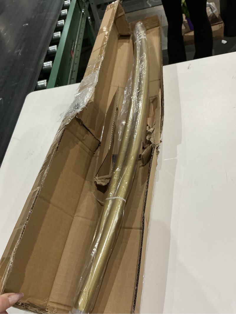Condition photo showing Good Condition for curved shower curtain rod, toprod round shower curtain rod 48 to 72 inches adjustable, rounded bowed stainless steel shower rods for bathroom, bathtub, more shower space, gold, need to drill