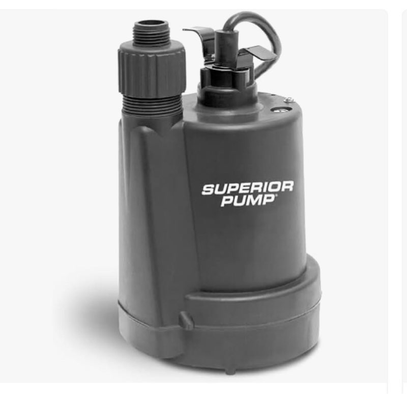 utilitech sw1110c 1/3-hp 115-volt thermoplastic submersible utility pump new 