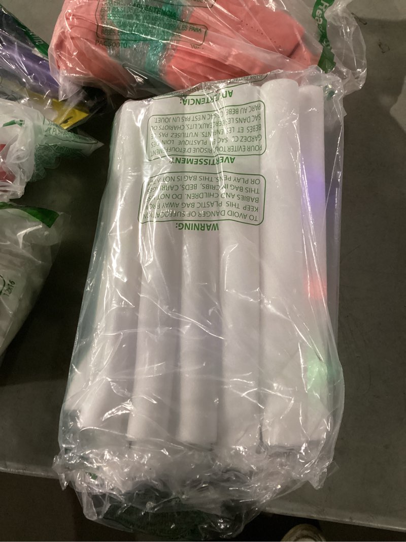 Condition photo showing As Is for Taotuo Glow Sticks Bulk, 20 Pack LED Light Up Foam Sticks 3 Modes Color Flashing,Glow Party Supplies