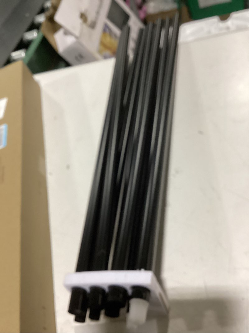 Condition photo showing New/Like New for kamanina black curtain rod 32 to 144 inch (2.6-12 feet), 1 inch heavy duty curtain rods for windows, modern adjustable drapery rods with end cap (32"-144") black 32-144"