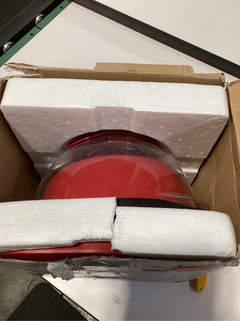 Condition photo showing Good Condition for Dash SmartStore Deluxe Stirring Popcorn Maker - Hot Oil Electric Popcorn Popper with Butter-Warming Tray, Clear Serving Bowl, Storage Lid & Measuring Cup - 24 Cups, Red 24 Cups Red