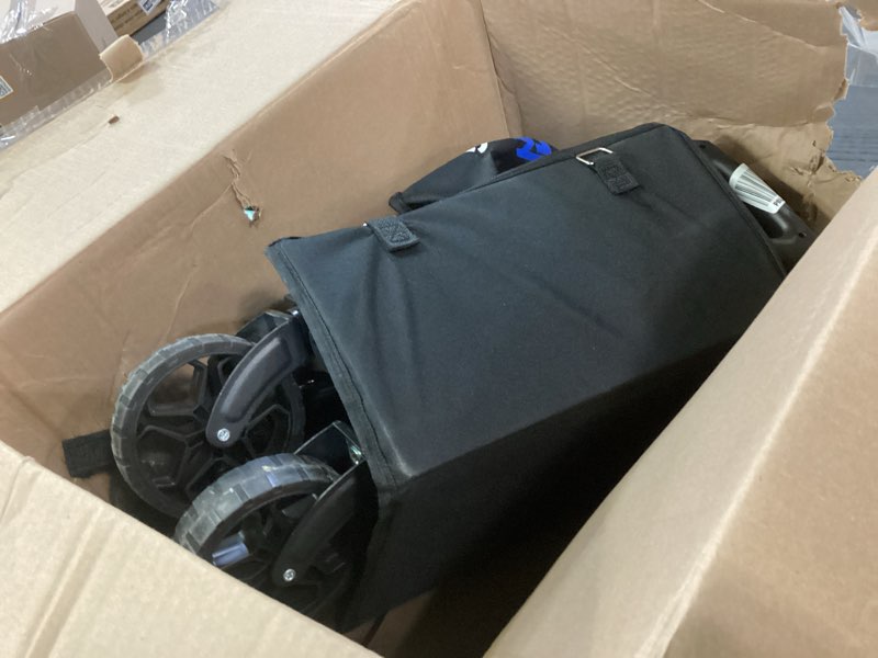 Condition photo showing As Is for Collapsible Wagon Cart with Wheels Foldable - Folding Utility Heavy Duty Wagons Carts for Grocery Sports Garden Shopping Camping Wheelbarrows (Black, 120L) Black 120L