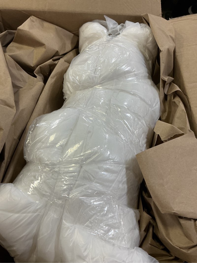 Condition photo showing Good Condition for evz premium pillow insert sham square form polyester stuffer, 22" l x 22" w, standard white striped, 100% polyester fill, for 22" covers 22" x 22" set of 1