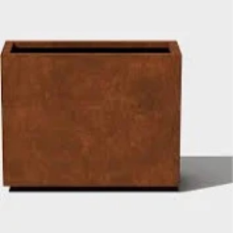 Cor Ten Steel Planters – 32x12x24H Inch Rectangular Planter Box | Weather-Resistant Design for Garde