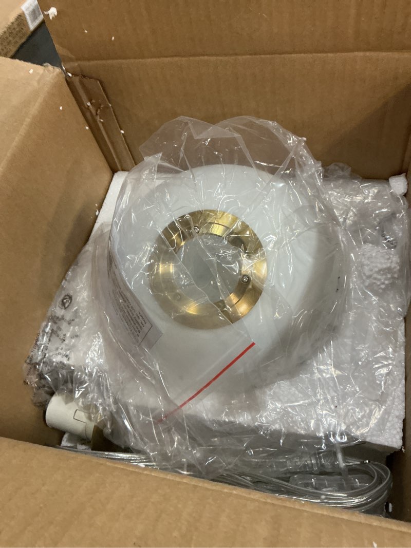 Condition photo showing Good Condition for Plug in Globe Pendant Lamp, Frosted Glass Ball Pendant Light for Dining Room, Bedroom or Hallway Big