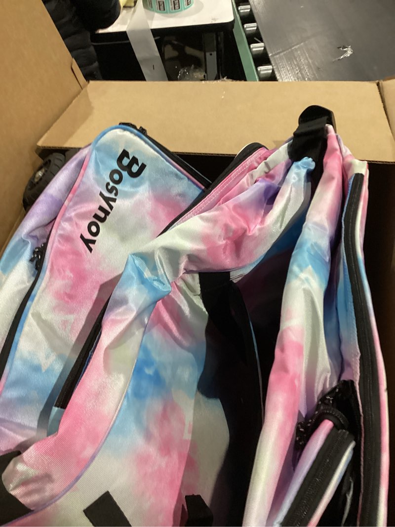 Condition photo showing Good Condition for 10mm Padded Skis Snowboard Bag with Wheels and TSA Combination Lock for Air Travel, 3 TPU Zippered Bags, Flexible Storage for Snowboards, Helmets, Snow Jackets & Boots, Waterproof Purple-Blue