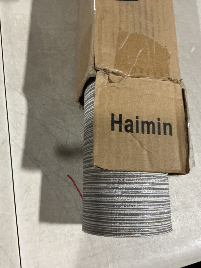 Condition photo showing Good Condition for Haimin Grasscloth Wallpaper Textured 24in X 393in Fabric Contact Paper Brown Wall Paper Textured Linen Wallpaper Peel and Stick Self-Adhesive Thick Vinyl Embossed Film Wallpaper (Gray Brown) Gray/Brown
