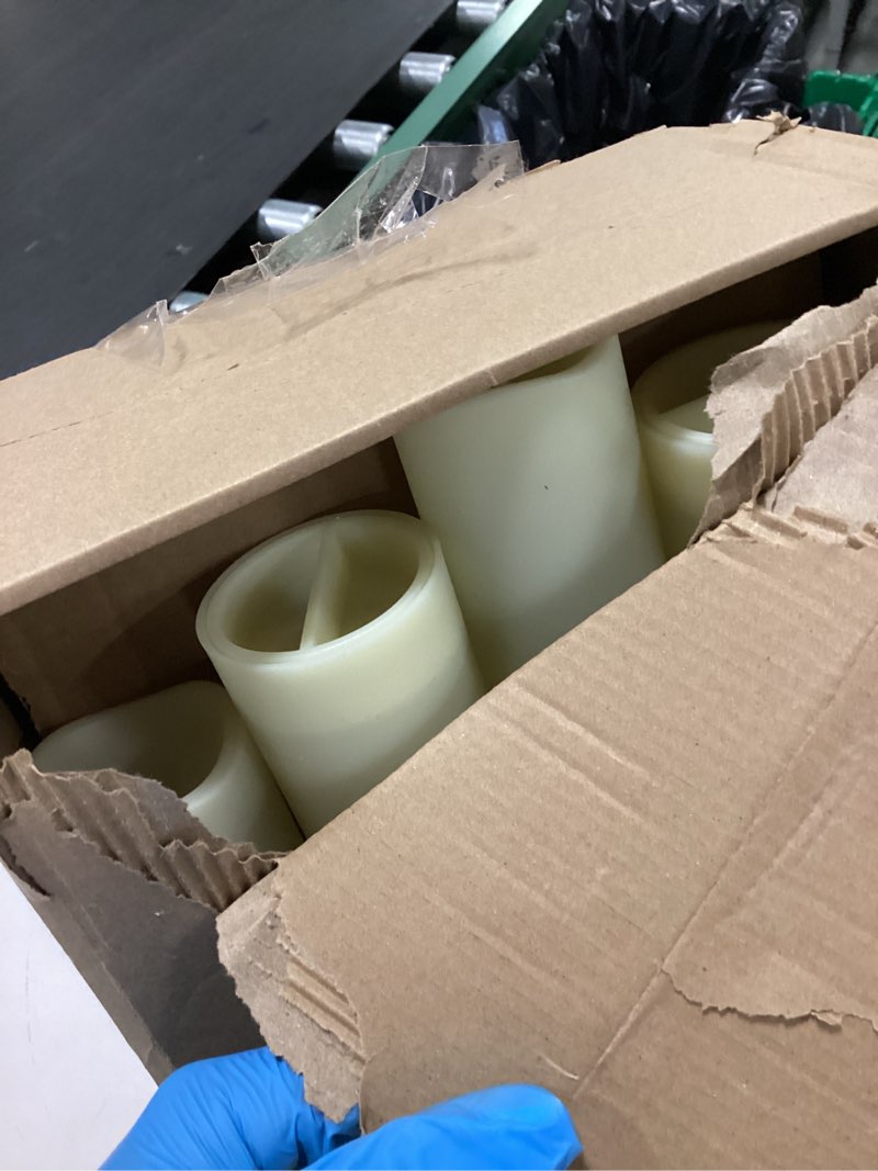 Condition photo showing As Is for YOROXRG Set of 24 Waterproof Outdoor Flameless Candles, LED Candles with 4 Remote and Timer,(H 4" 5"